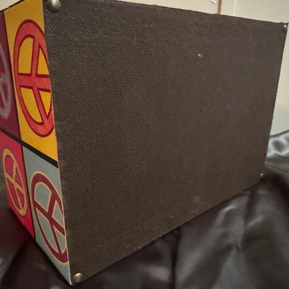 Colorful Peace Sign Storage Box - Picture 7 of 10